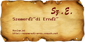Szemerédi Ernő névjegykártya