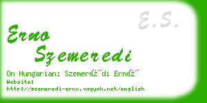 erno szemeredi business card